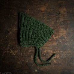 Typically Red Hand Knit Wool Chunky Pixie Hat - Moss Baby Wool