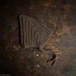 Typically Red Hand Knit Wool Chunky Pixie Hat - Chocolate Baby Wool