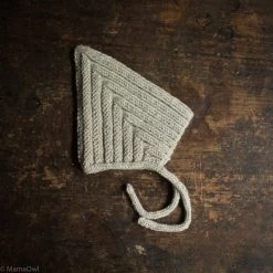 Typically Red Baby Wool Hand Knit Wool Chunky Pixie Hat - Silver