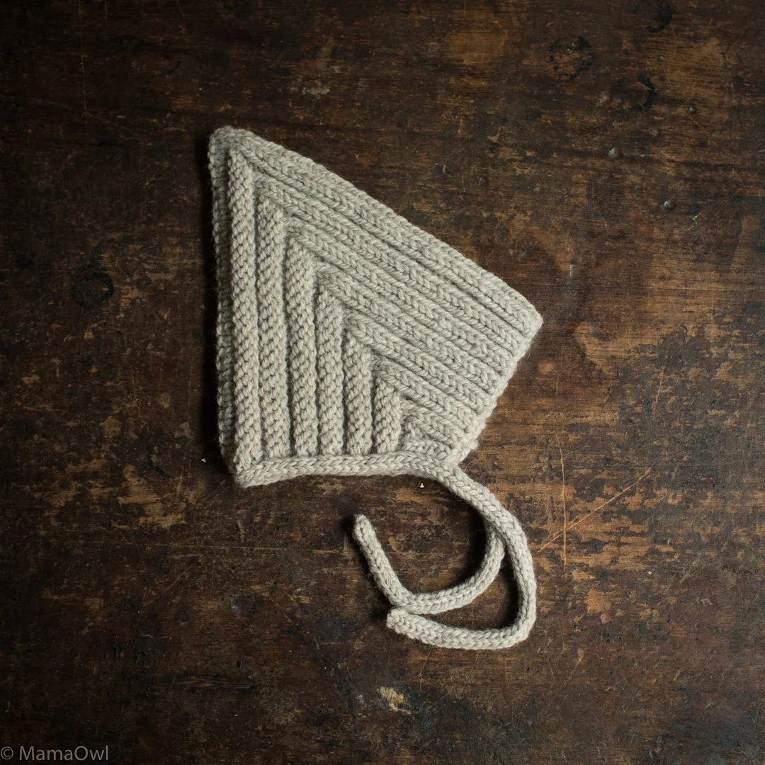 Typically Red Baby Wool Hand Knit Wool Chunky Pixie Hat - Silver