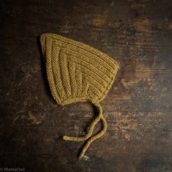 Typically Red Hand Knit Wool Chunky Pixie Hat - Straw