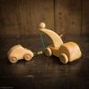 Wooden Toys Wooden Small Tow Car With Small Car