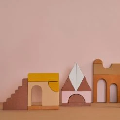 Raduga Grëz Handmade Wooden Apartment Building Blocks Set