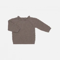 Selana Tops & Sweaters Organic Merino Wool Sweater - Chocolate