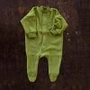 Cosilana Organic Merino Wool Baby Terry Pyjamas - Green Baby Wool