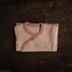 Disana Tops & Sweaters Organic Merino Wool Baby Cardigan - Rose/Natural