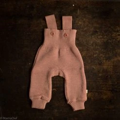 Disana Organic Merino Wool Baby Dungarees - Rose Baby Wool