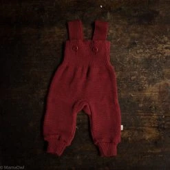 Disana Organic Merino Wool Baby Dungarees - Bordeaux Baby Wool
