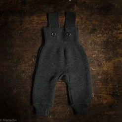 Disana Organic Merino Wool Baby Dungarees - Anthracite Baby Wool