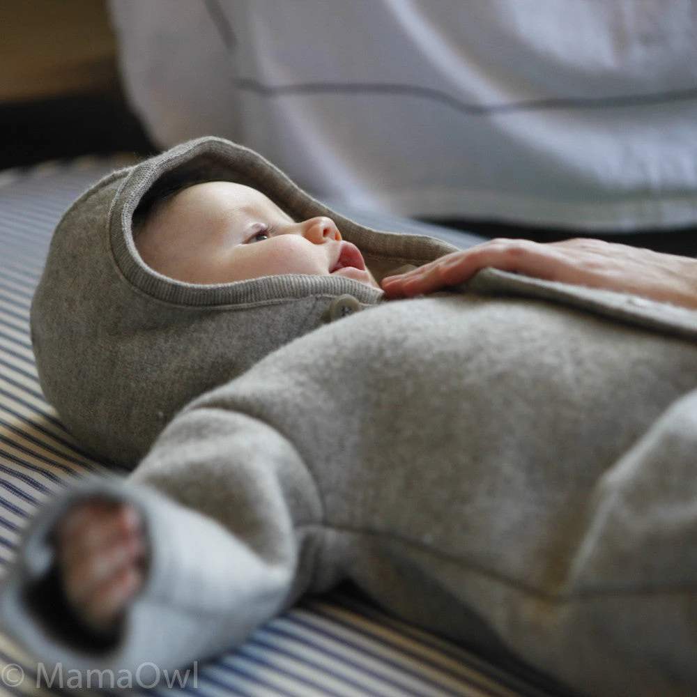 Disana Exclusive Organic Boiled Merino Wool Overall - Hazelnut Baby Wool