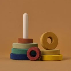 Raduga Grëz Toys Handmade Wooden Stacking Tower - Earth