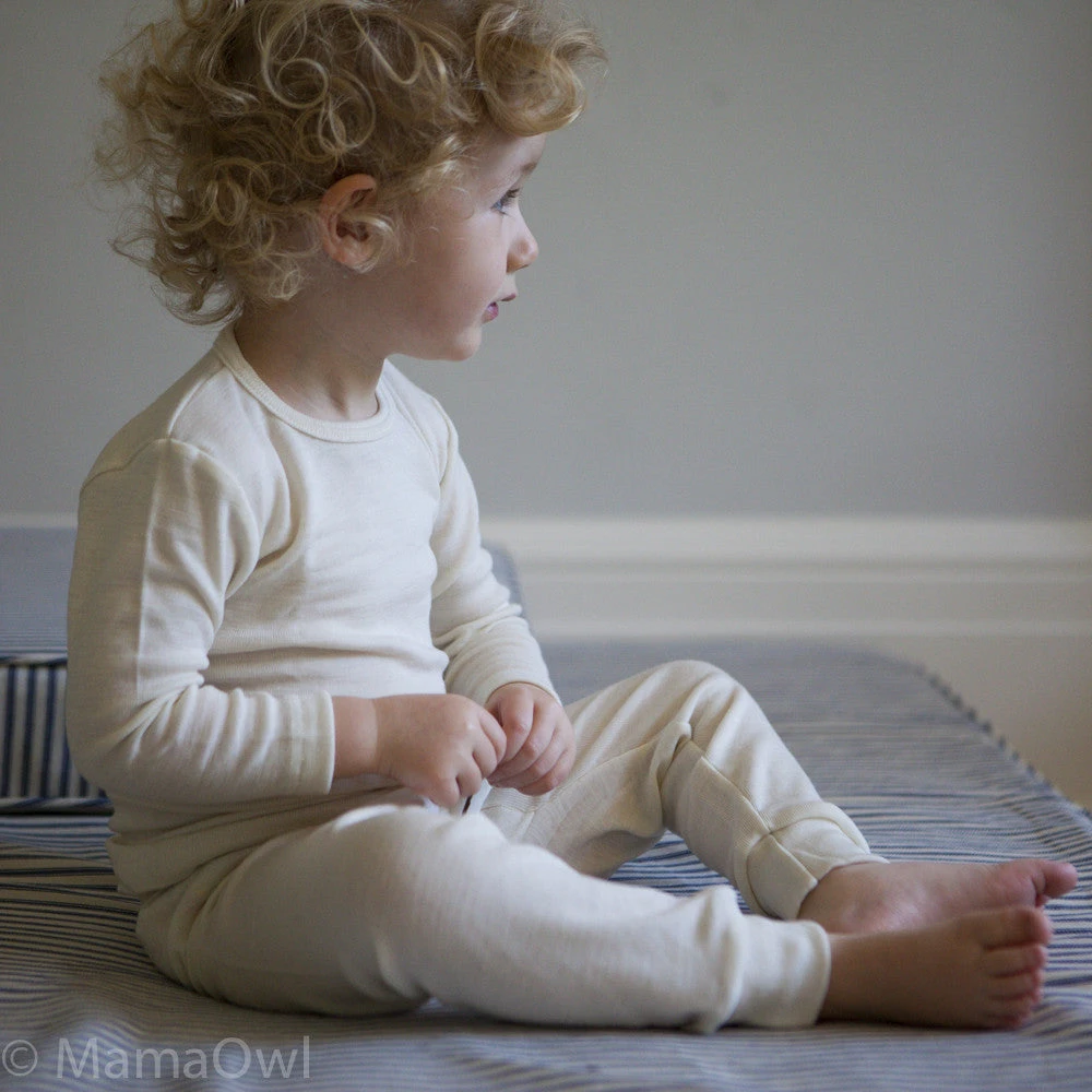 Engel Organic Merino Wool & Silk LS Top- Natural Kids Wool