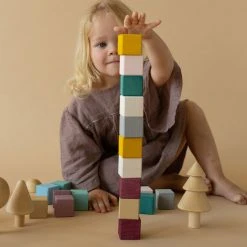 Raduga Grëz Handmade Wooden 20 Piece Cube Set - Forest