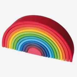 Grimms 12 Piece Wooden Rainbow - Colourful Toys