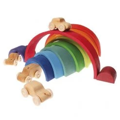 Grimms 12 Piece Wooden Rainbow - Colourful Toys