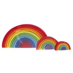 Grimms 12 Piece Wooden Rainbow - Colourful Toys