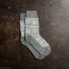 Hirsch Natur Adult's Organic Wool Nordic Star Socks - Grey/Natural