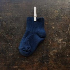 Collegien Cotton & Linen Babies & Kids Short Socks - Navy