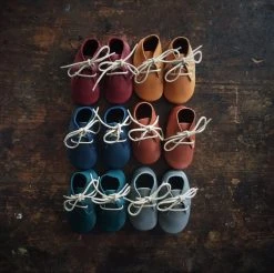 Amy & Ivor Handmade Leather Traveller Shoes - Petrol