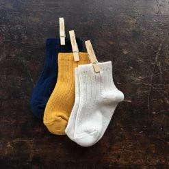 Collegien Cotton & Linen Babies & Kids Short Socks - Navy
