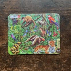 Stjernespill Mini Cardboard Puzzle 12 Pieces - Wild Animals