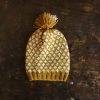 Mormor.nu Baby Wool Hand Knit Wool Knud Hat - Mustard/Natural