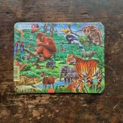 Stjernespill Mini Cardboard Puzzle 12 Pieces - Wild Animals