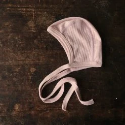 Cosilana Organic Merino Wool/Cotton/Silk Bonnet - Pale Pink Baby Wool