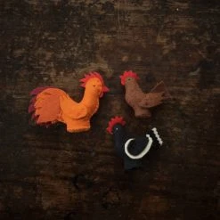 Gluckskafer Handmade Wool Felt Rooster