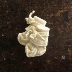 Hirsch Natur Organic Wool Newborn Socks - Natural Baby Wool