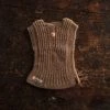 Mormor.nu Hand-Knitted Alpaca Rib Vest - Cocoa