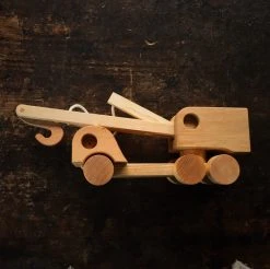 Wooden Toys Handmade Large Wooden Mobile Crane