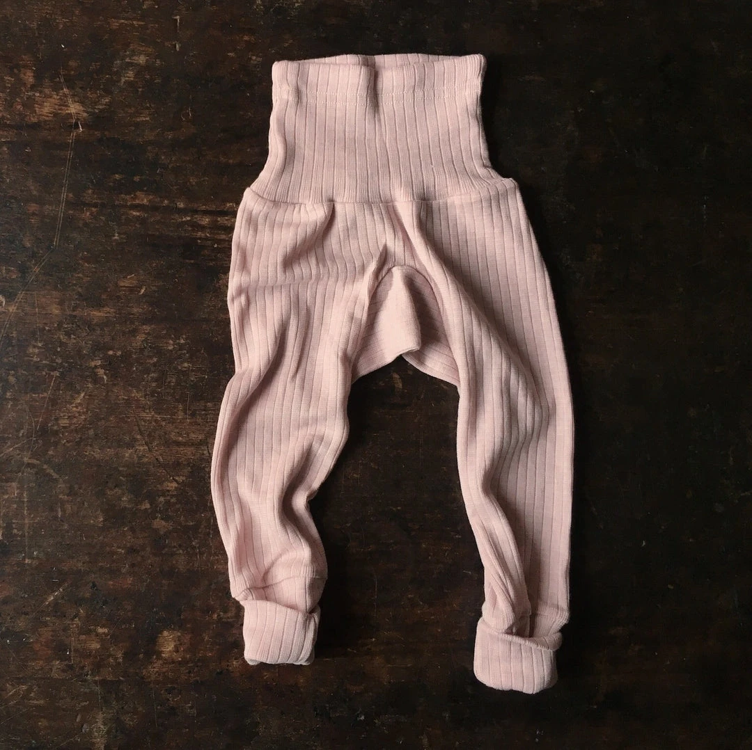 Cosilana Organic Merino Wool/Cotton/Silk Baby Pants - Pale Pink Baby Wool