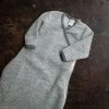 Lilano Organic Merino Brushed Terry Wrap Sleeping Bag - Grey/Natural