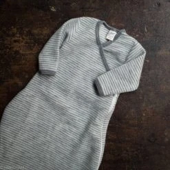 Lilano Organic Merino Brushed Terry Wrap Sleeping Bag - Grey/Natural