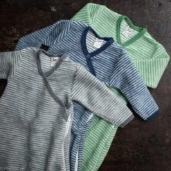 Lilano Baby Sleep & Blankets Organic Merino Brushed Terry Wrap Sleeping Bag - Green/Natural