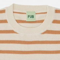 FUB Organic Cotton Oversized Tee - Ecru/Apricot SALE