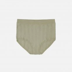 FUB Women's Organic Cotton Wide Rib Briefs - Elm SALE