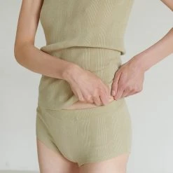 FUB Women's Organic Cotton Wide Rib Briefs - Elm SALE