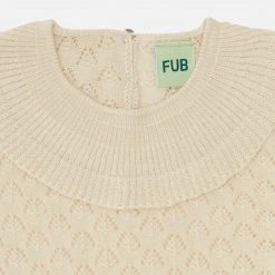 FUB SALE Organic Cotton Pointelle Top - Ecru