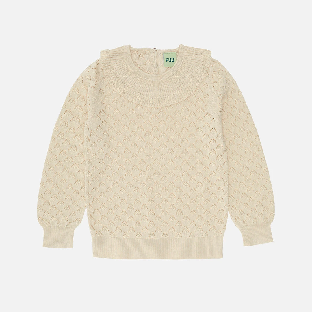 FUB SALE Organic Cotton Pointelle Top - Ecru