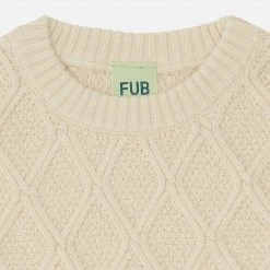 FUB SALE Organic Cotton Texture Vest - Ecru