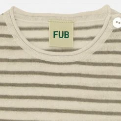 FUB SALE Organic Cotton Stripe Body - Ecru/Sage