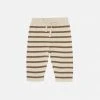 FUB Organic Cotton Loose Pants - Ecru/Camel