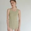 FUB Women's Organic Cotton Wide Rib Camisole - Elm SALE