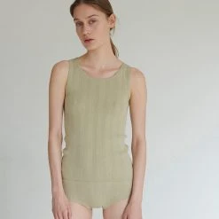 FUB Women's Organic Cotton Wide Rib Camisole - Elm SALE