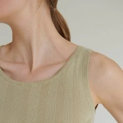 FUB Women's Organic Cotton Wide Rib Camisole - Elm SALE