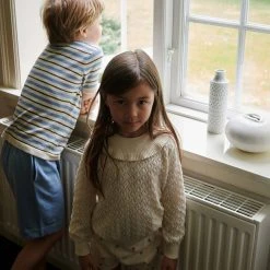 FUB SALE Organic Cotton Pointelle Top - Ecru