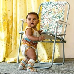 Mabli Cotton/Linen Igam Ogam Romper - Sand/Multi