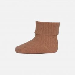 MP Cotton Rib Ankle Socks - Tawny Brown